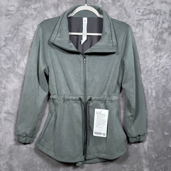 Lululemon Cinch-Waist Softstreme Jacket NWT Size 2 Green - Picture 1 of 5
